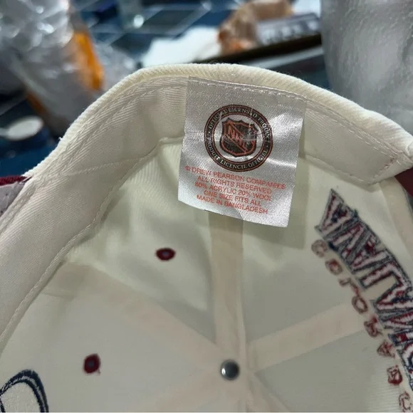Vintage 90s Colorado Avalanche NHL Snapback Hat Adjustable Drew Pearson Hockey